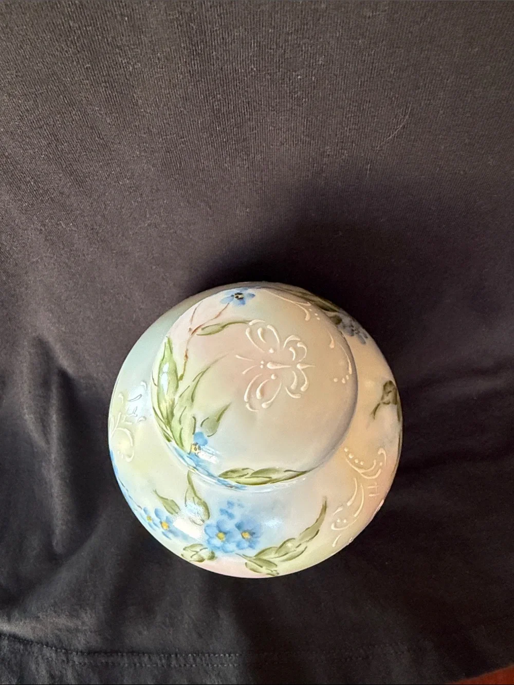 Hand painted Helen Peiffer covered jar
